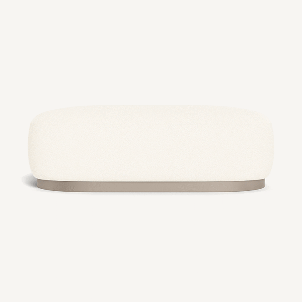 “Gio Ottoman by Harbour – contemporary outdoor footrest with low-profile design and plush cushion”