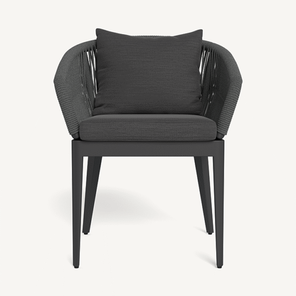 “Luxury outdoor dining furniture – Hamilton dining chair by Harbour with clean craftsmanship and bold form”