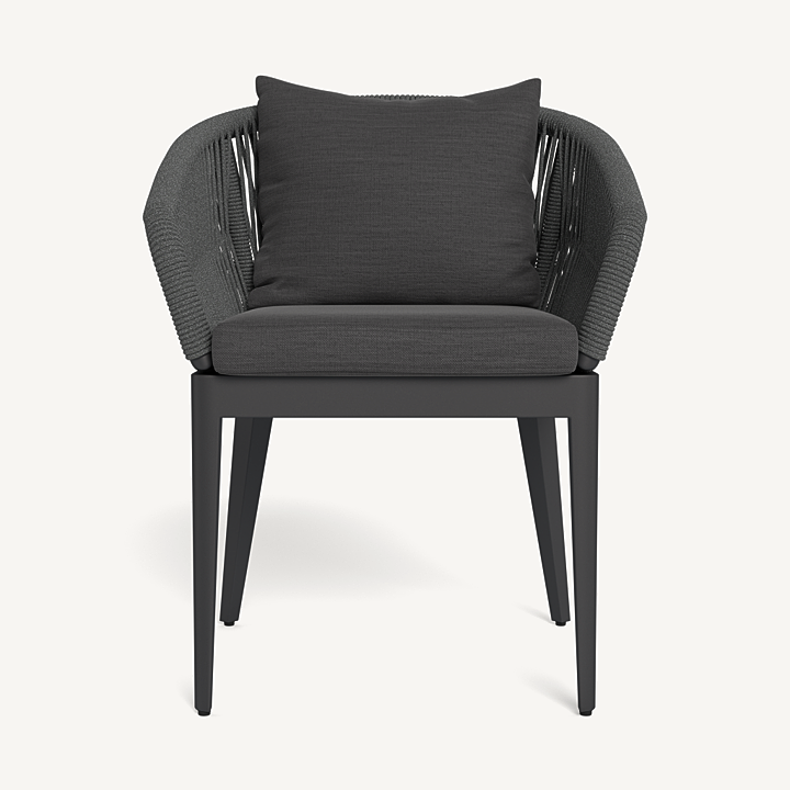 “Luxury outdoor dining furniture – Hamilton dining chair by Harbour with clean craftsmanship and bold form”
