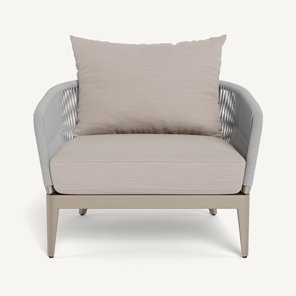 “Hamilton Lounge Chair by Harbour – modern outdoor teak lounge chair with clean lines”