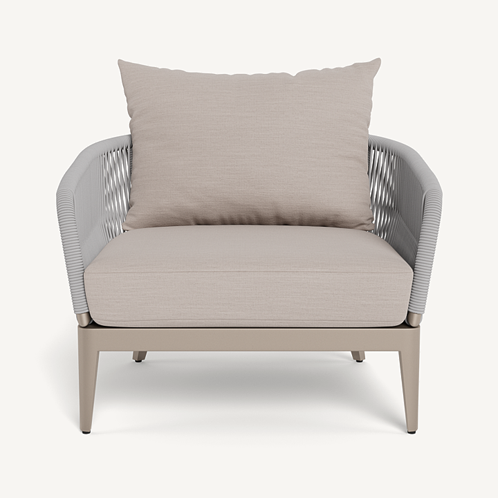 “Hamilton Lounge Chair by Harbour – modern outdoor teak lounge chair with clean lines”
