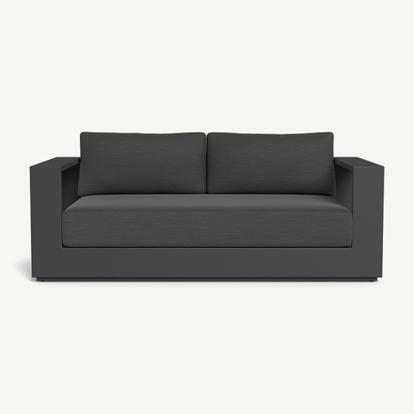  “Hayman Aluminum 2 Seat Sofa by Harbour – modern outdoor loveseat with sleek powder-coated frame and plush cushions”
