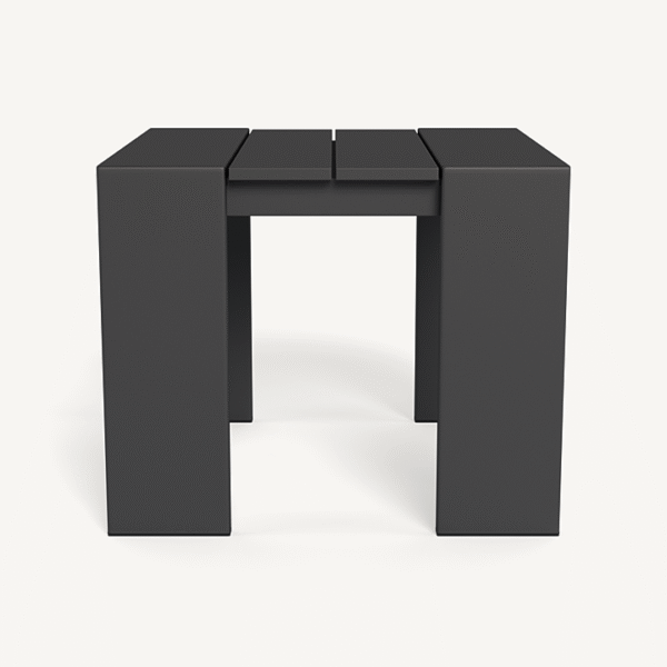 “Hayman Aluminum Side Table Square by Harbour – minimalist square outdoor side table in powder-coated aluminum”