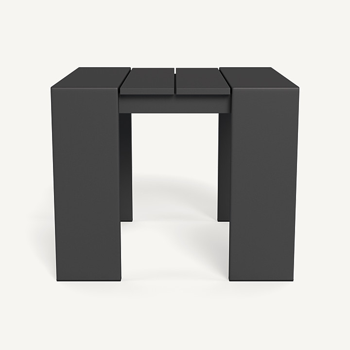 “Hayman Aluminum Side Table Square by Harbour – minimalist square outdoor side table in powder-coated aluminum”