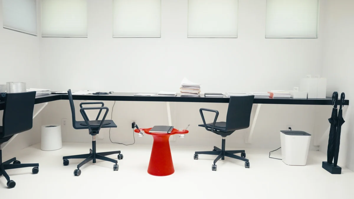 SOS Stool by Heller, ideal for upscale Birmingham, Michigan interiors.