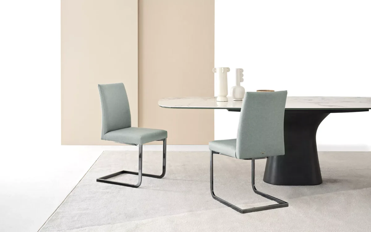 Modern living room showcasing Shares shelving by Bontempi