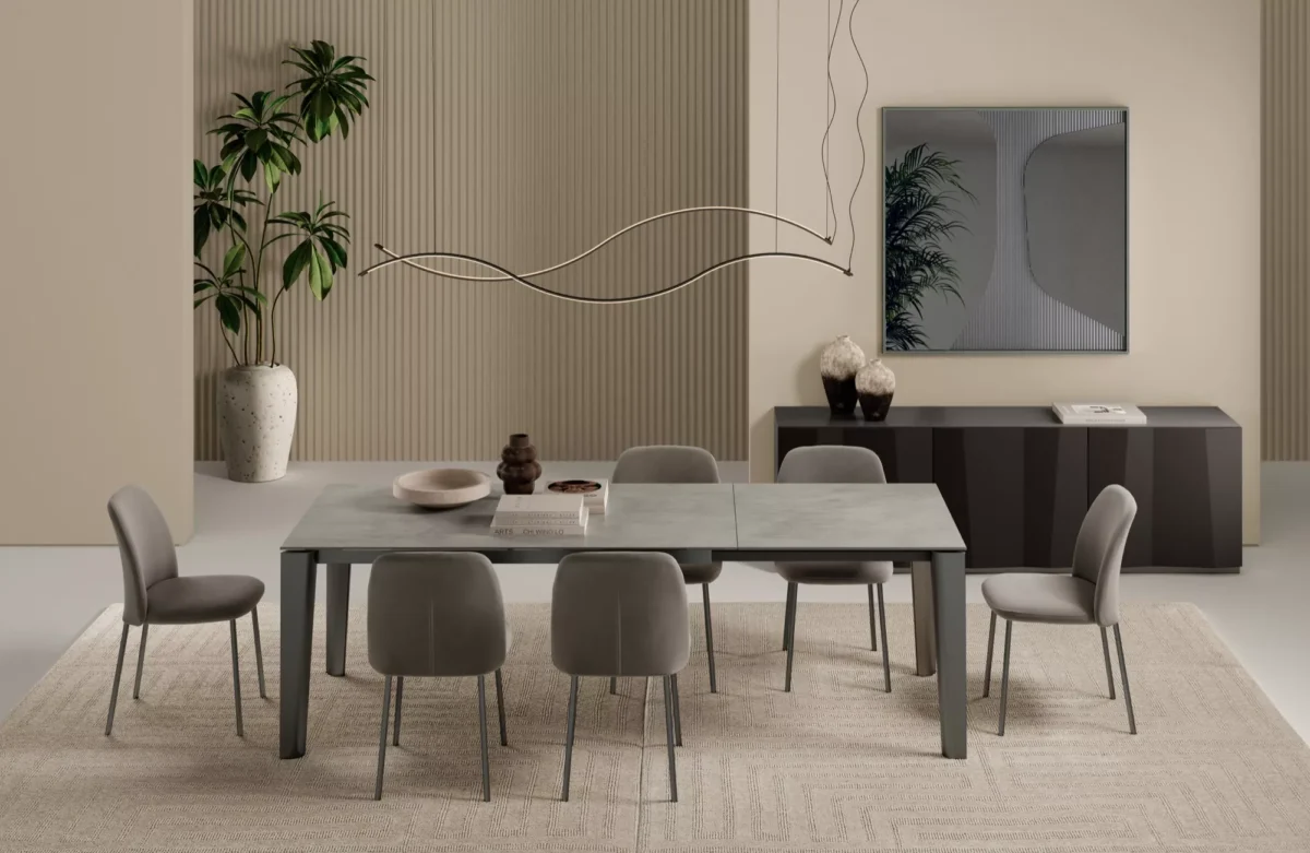 Infinity by Bontempi luxury Italian dining table in Royal Oak, Michigan showroom