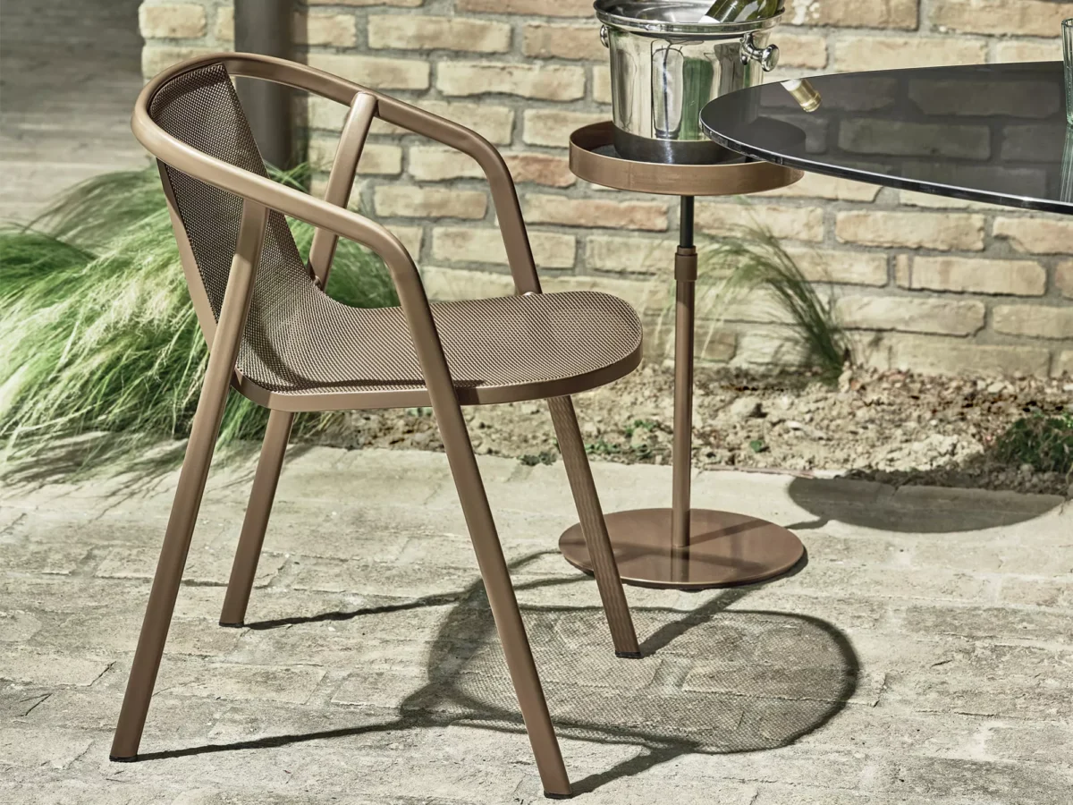 Luxury contemporary Ines outdoor furniture by Bontempi, perfect for an elegant patio in Birmingham, Michigan.