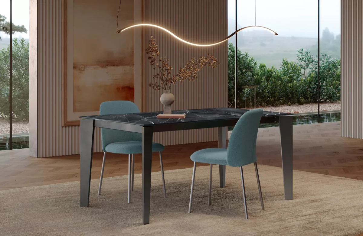 Infinity by Bontempi luxury Italian dining table in Royal Oak, Michigan showroom