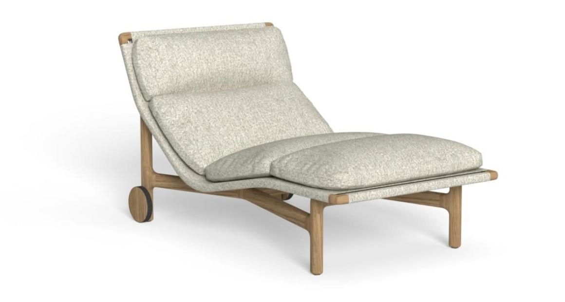 Modern Jun Sunbed by Andrea Mancuso for Talentispa, high-end Italian outdoor furniture for Royal Oak, Michigan.