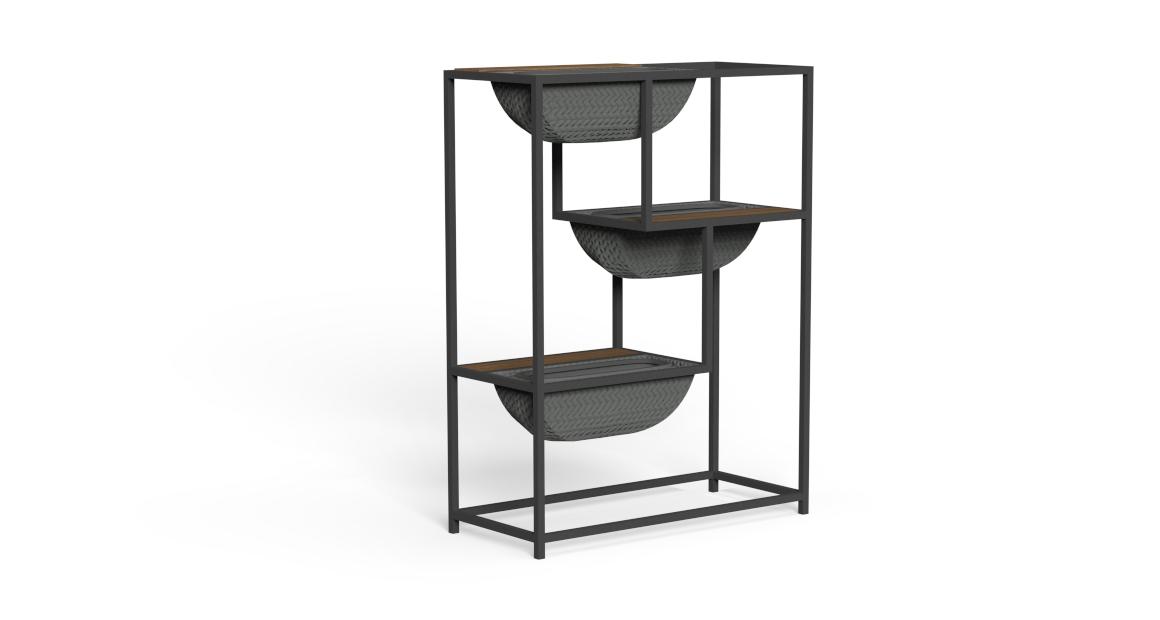 Luxury contemporary Jackie Planter by Studio Talenti for Talentispa, high-end Italian outdoor accessory for Birmingham, Michigan.