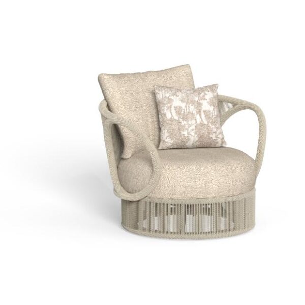 High-end Karen Swivel Living Armchair by Marco Acerbis for Talentispa, modern Italian outdoor seating for Troy, Michigan.