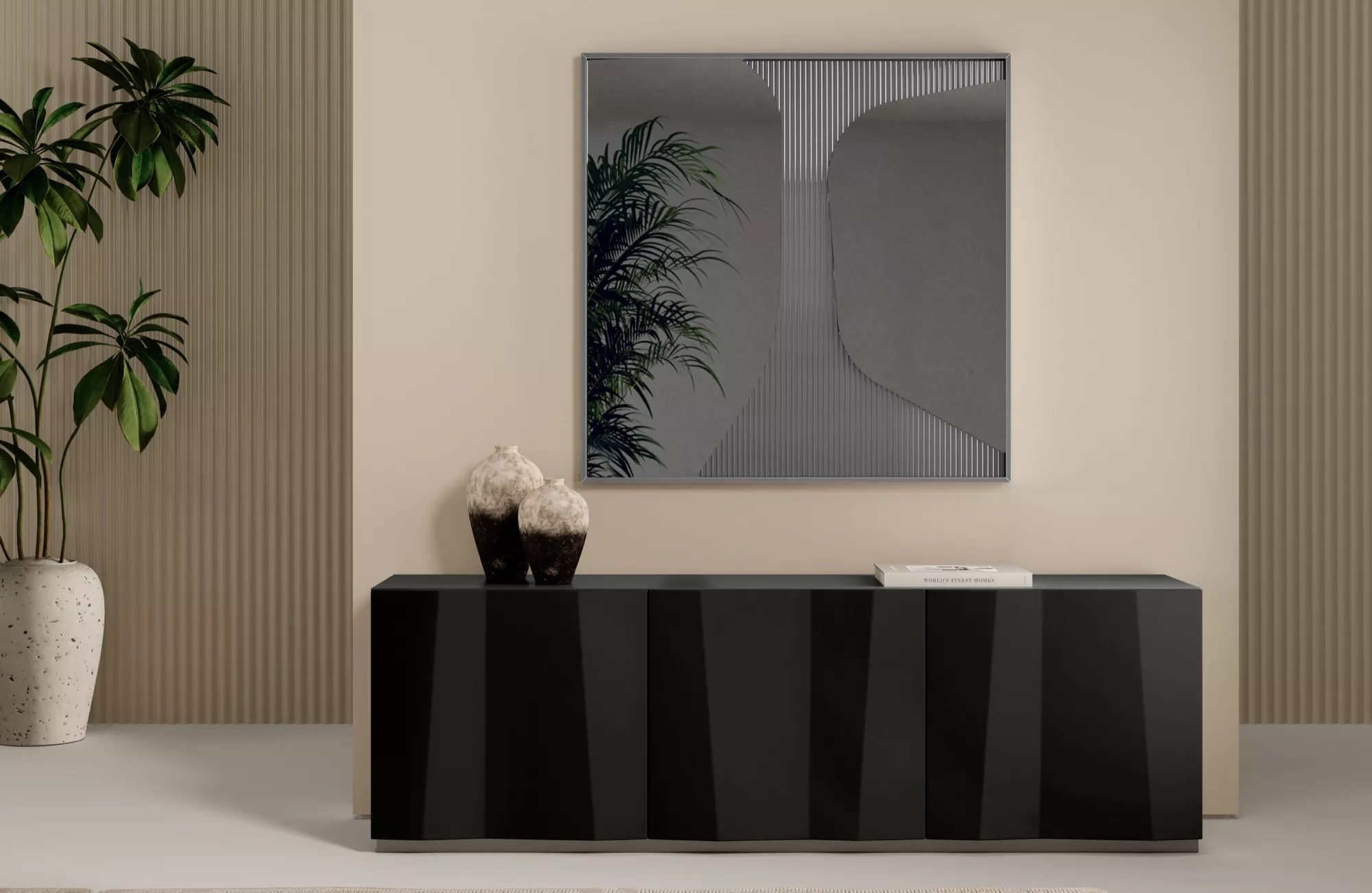 Luxury contemporary Municipality sideboard by Bontempi, showcased at Troy Michigan showroom. If you need further assistance or additional product descriptions, feel free to ask!