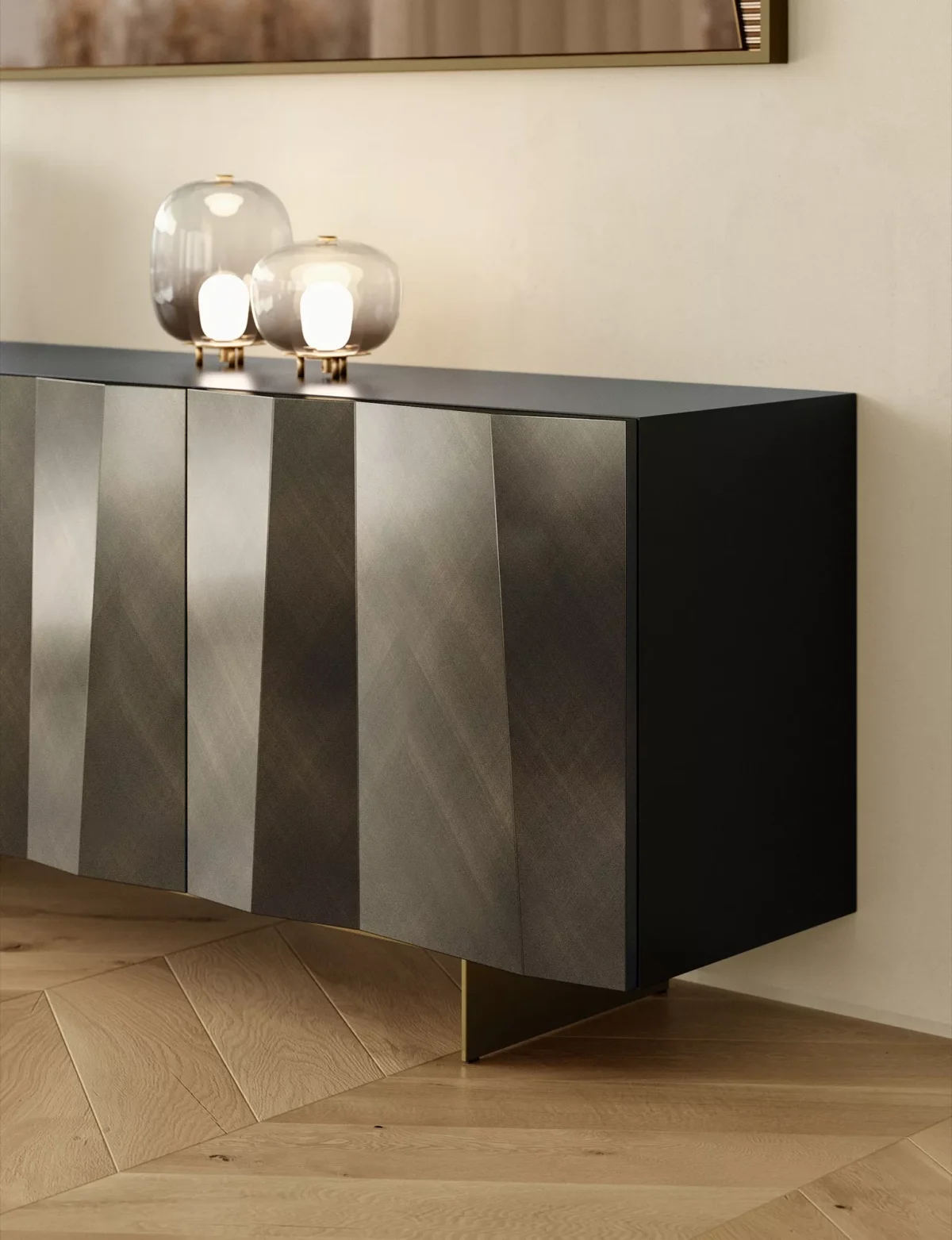 Luxury contemporary Municipality sideboard by Bontempi, showcased at Troy Michigan showroom. If you need further assistance or additional product descriptions, feel free to ask!