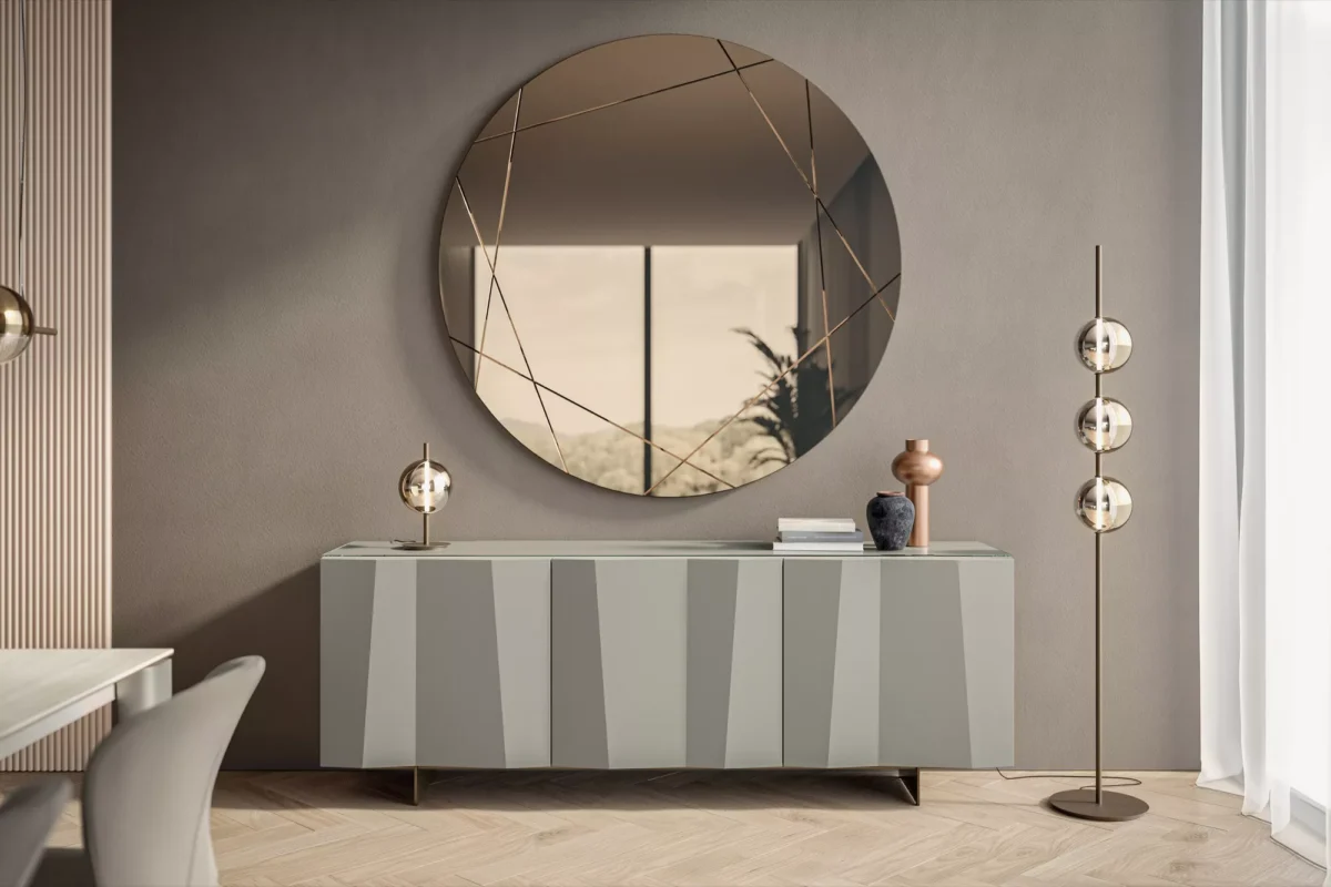 Luxury contemporary Municipality sideboard by Bontempi, showcased at Troy Michigan showroom. If you need further assistance or additional product descriptions, feel free to ask!