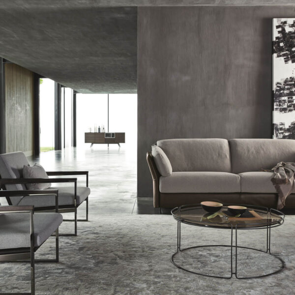 “Kanaha 2.0 sofa bed by Ditre Italia – modern Italian sleeper sofa with slim metal legs and soft upholstered finish”