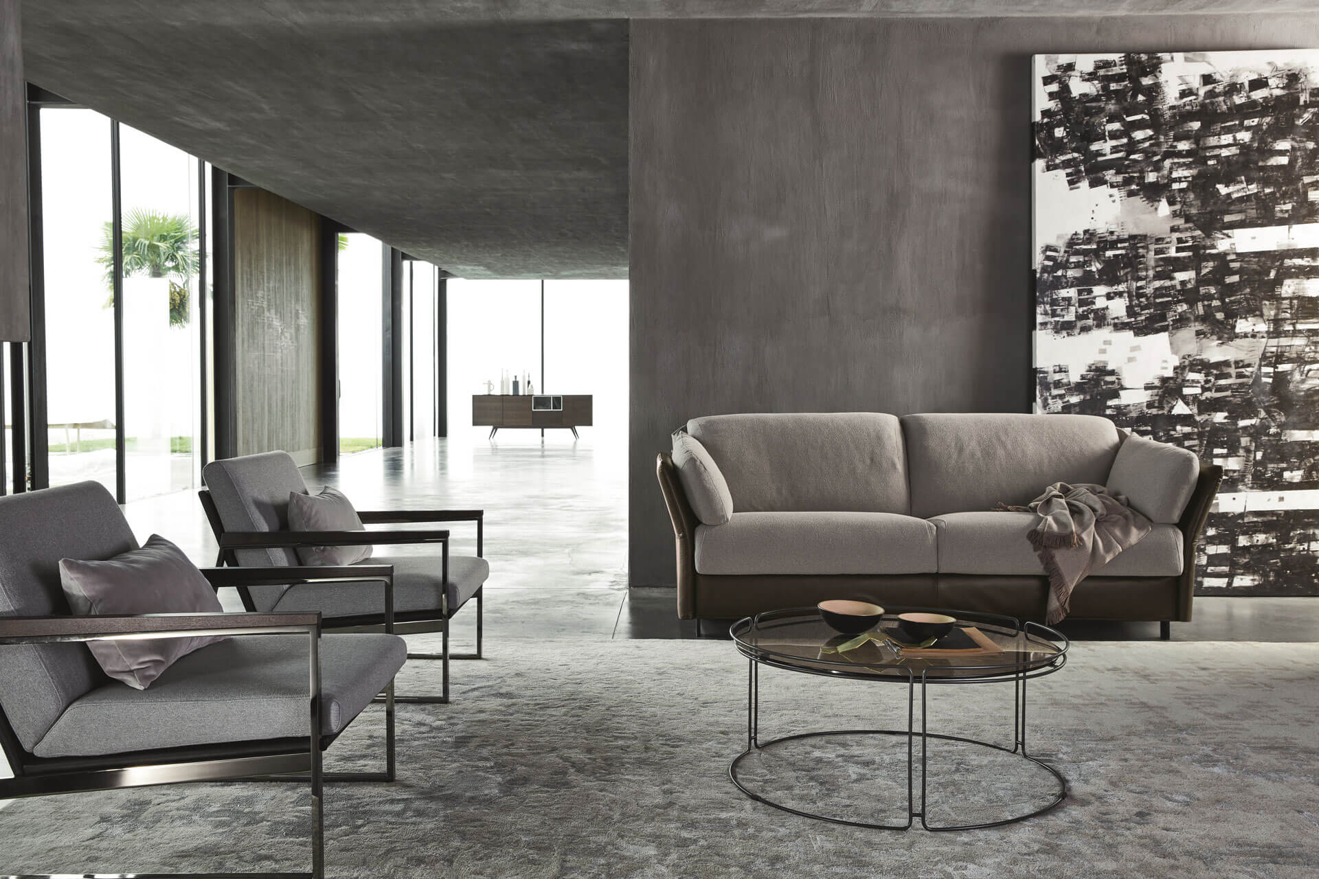 “Kanaha 2.0 sofa bed by Ditre Italia – modern Italian sleeper sofa with slim metal legs and soft upholstered finish”