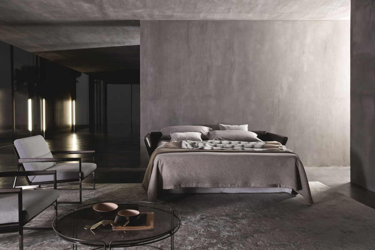 “Kanaha 2.0 designer sofa bed by Ditre Italia – elegant Italian multifunctional seating with tailored fabric upholstery”