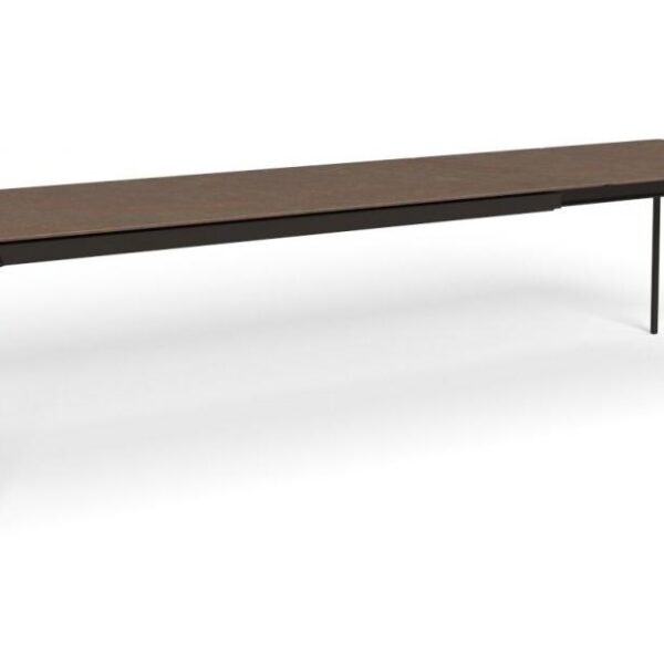 "Elegant extending table Leaf by TalentiSpa ideal for adaptable patio or terrace setups."