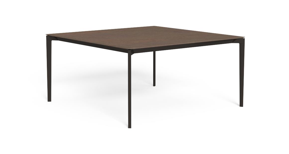 "Elegant Leaf 150×150 dining table by TalentiSpa ideal for modern garden or terrace settings."
