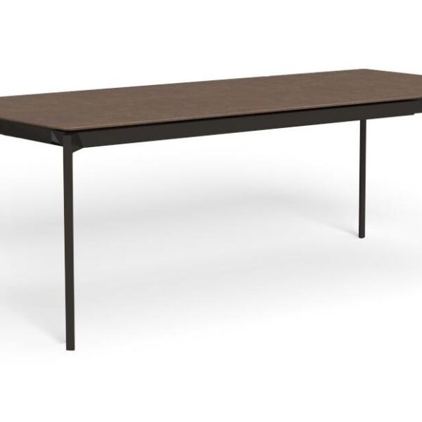 "Durable and stylish Leaf 160/215×95 extending table by TalentiSpa for outdoor dining."