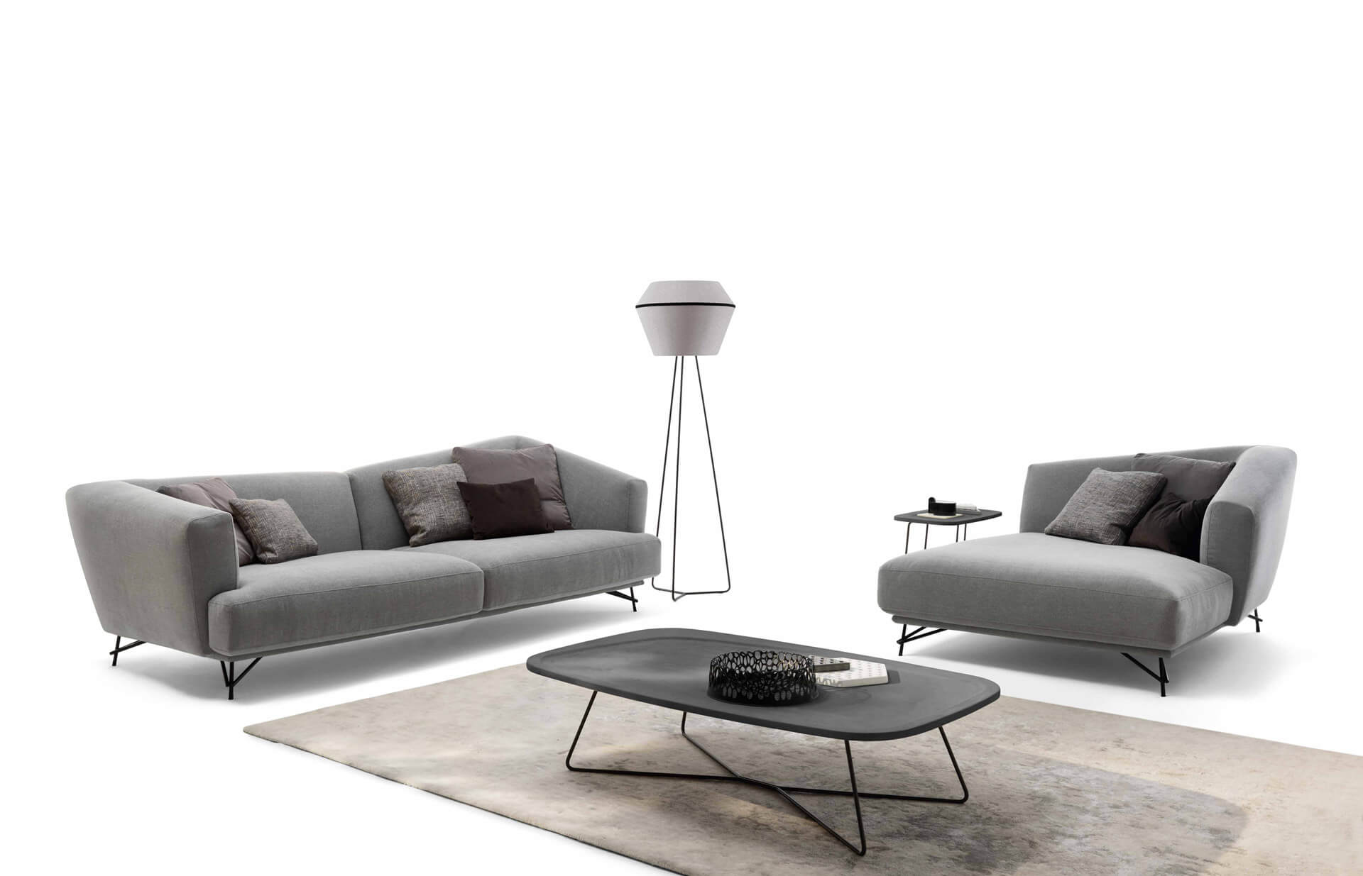 “Lennox armchair by Ditre Italia – modern Italian lounge chair with curved backrest and elegant upholstery”