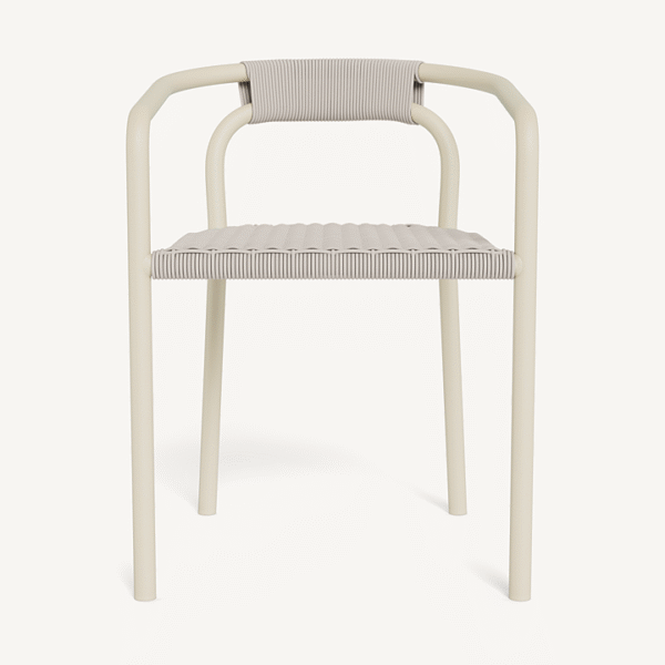 “Leo Stacking Dining Chair by Harbour – modern outdoor chair with stackable aluminum frame”