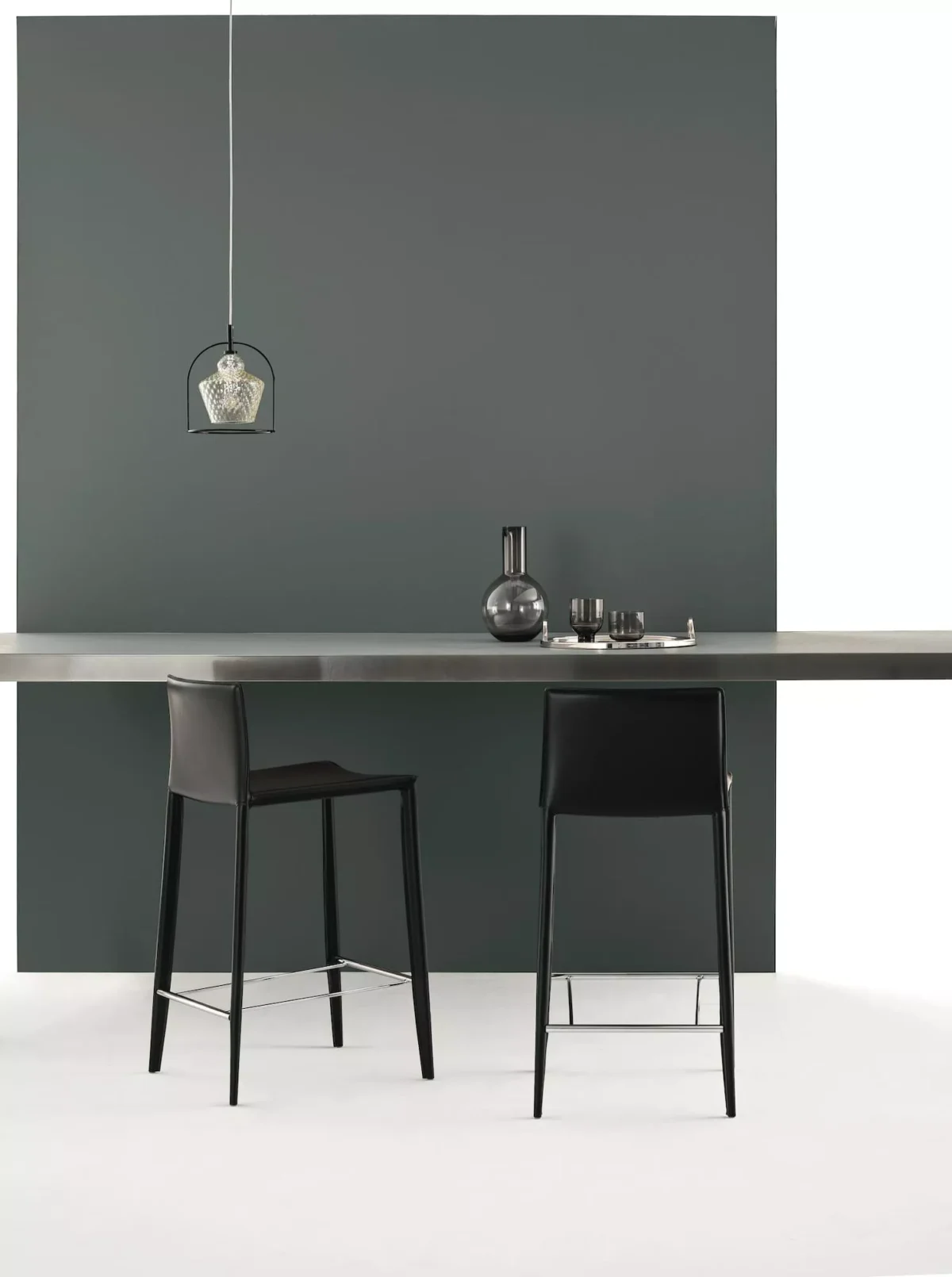 Linda Footstool by Bontempi in Royal Oak, MI featuring a sleek metal frame and plush upholstery.