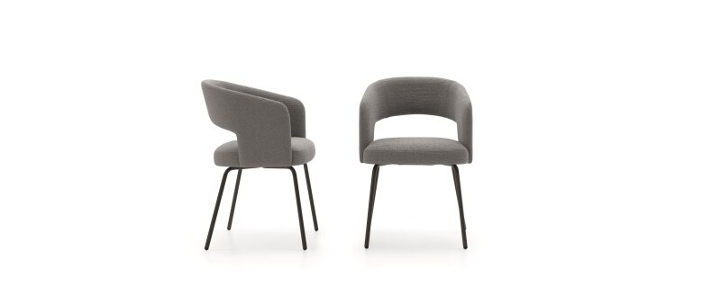 “356 chair by Ditre Italia – modern Italian designer chair with curved backrest and sleek silhouette”