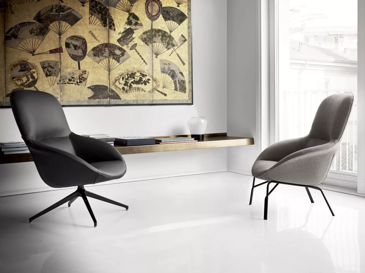 Luxury modern “Long Island” sofa by Bontempi featured at Troy Michigan showroom