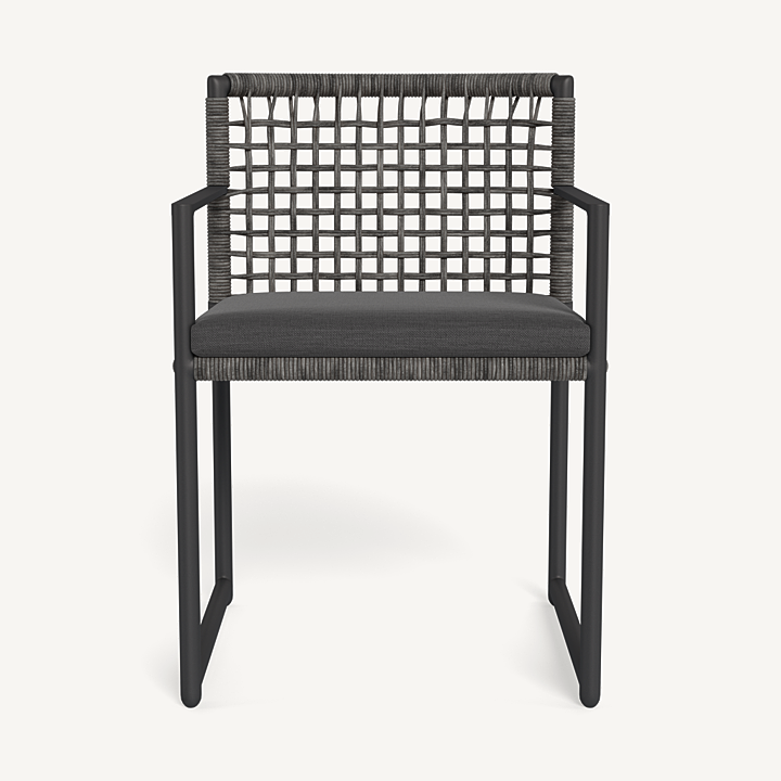 “Harbour Loop Collection dining chair – modern, airy design perfect for patios and decks”