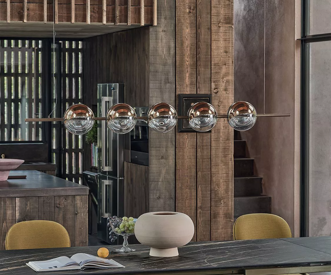 Spheratus by Bontempi modern Italian dining table in Royal Oak, Michigan showroom