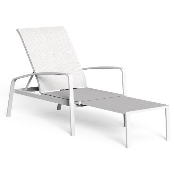 Luxury contemporary Lady Reclinable Sunbed by Roberto Serio for Talentispa, high-end Italian outdoor furniture for Birmingham, Michigan.