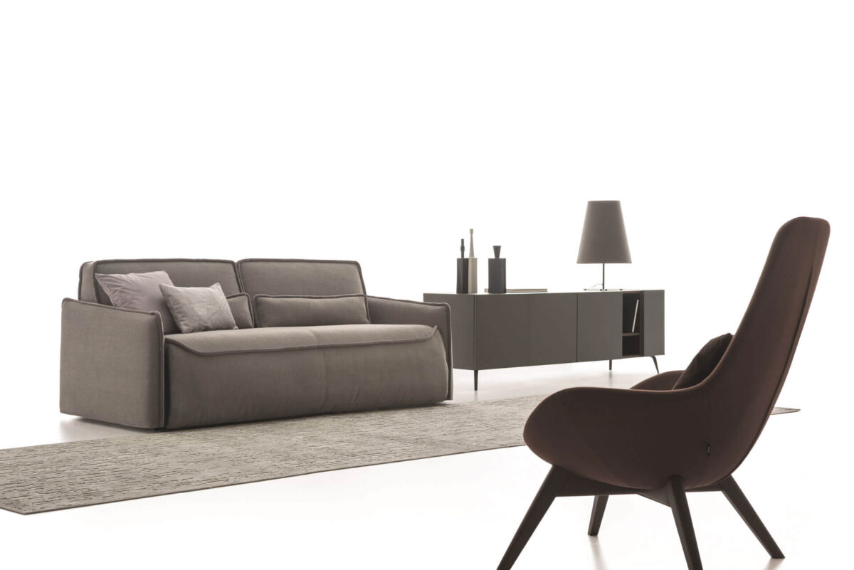 “Modern Lulù 2.0 sofa bed by Ditre Italia – stylish Italian furniture combining comfort, versatility, and sleek aesthetics”