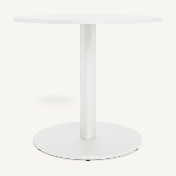 “Harbour Madison round side table – minimalist aluminum design perfect for patio or balcony settings”