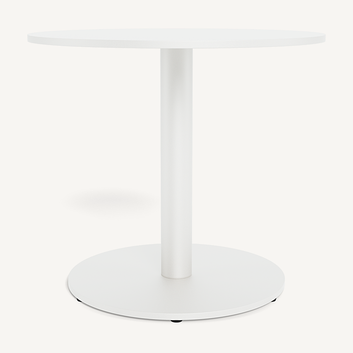 “Harbour Madison round side table – minimalist aluminum design perfect for patio or balcony settings”