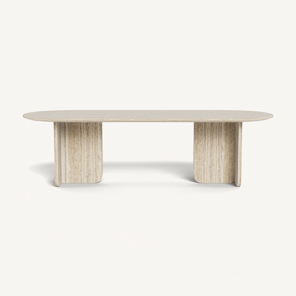 “Maui Oval Dining Table by Harbour – solid teak wood table with natural finish”