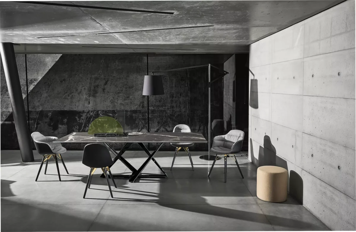 Chloe by Bontempi luxury Italian lounge chair in Royal Oak, Michigan showroom