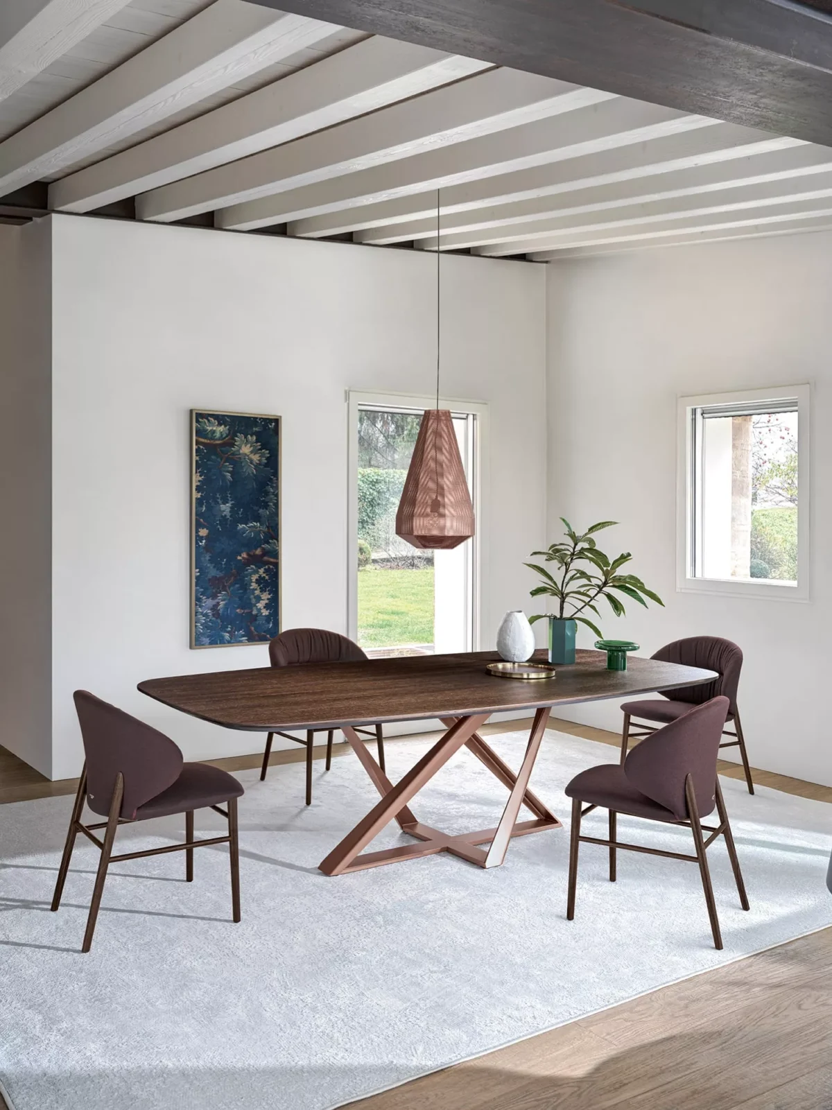 Pandora by Bontempi luxury Italian lounge chair in Birmingham, Michigan showroom