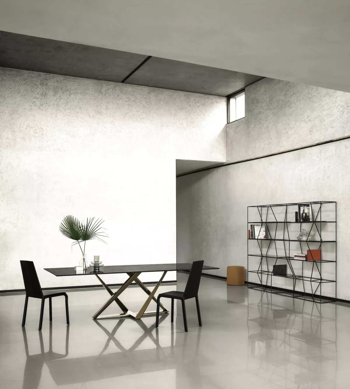 Elegant Alice chair by Bontempi in neutral-toned minimalist interior