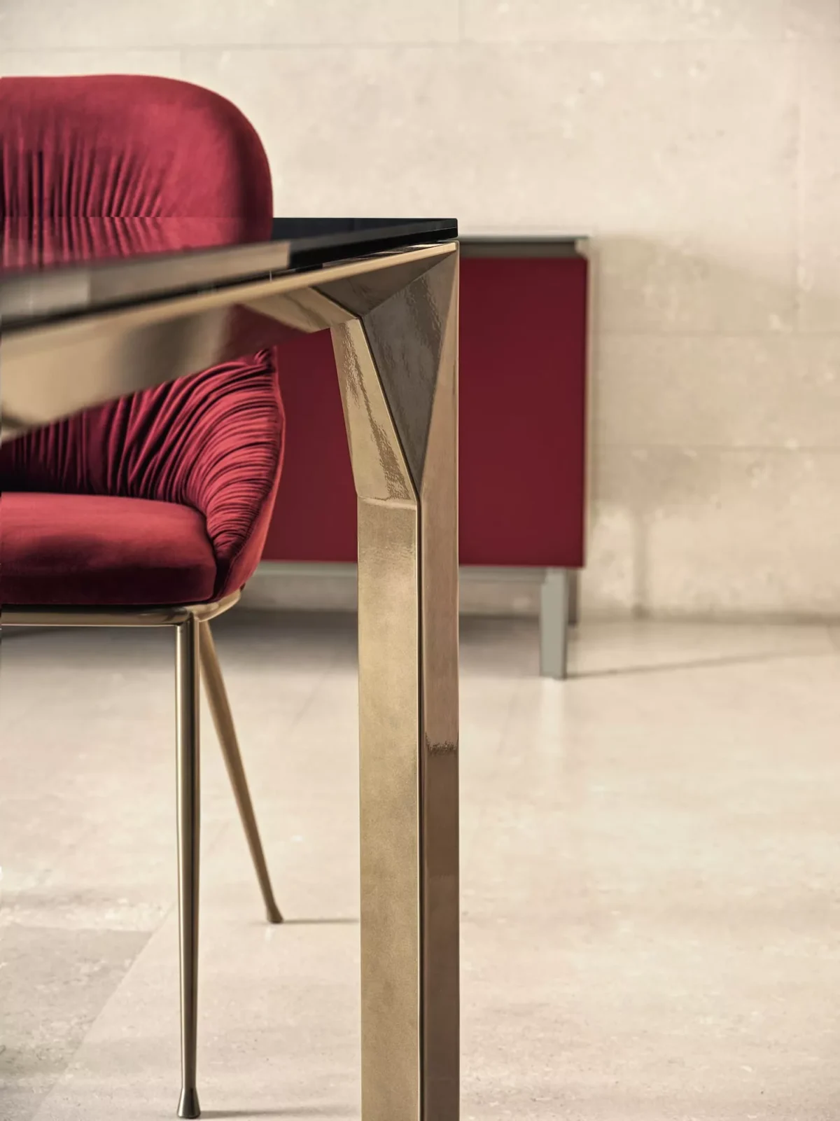 Contemporary Bontempi Queen chair, perfect for an elegant dining or living space in Birmingham, Michigan.