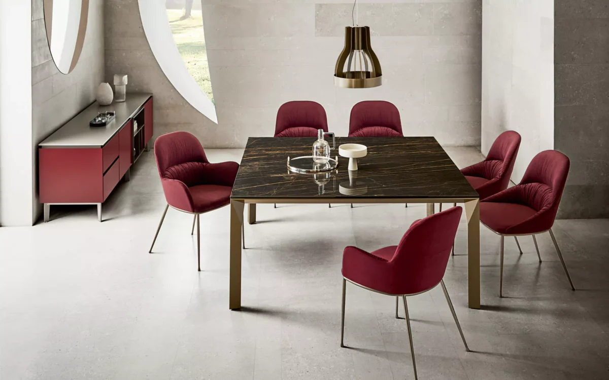 Gloria by Bontempi luxury Italian dining chair in Troy, Michigan showroom