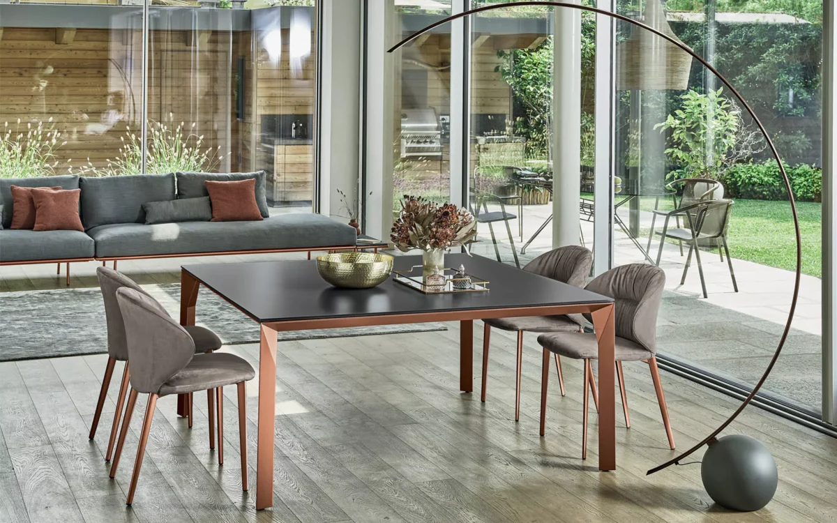 Circle by Bontempi luxury Italian accent table in Troy, Michigan showroom