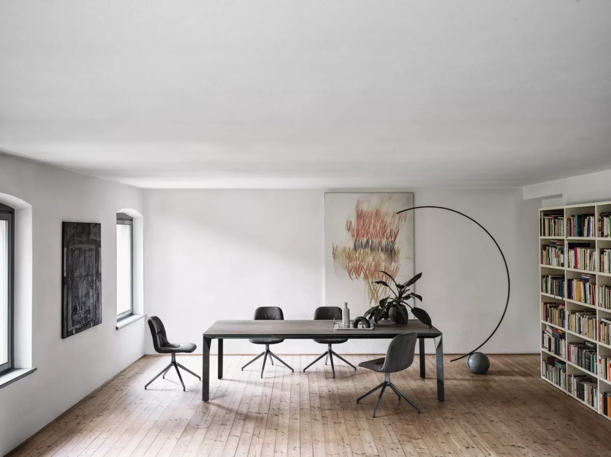 Circle by Bontempi luxury Italian accent table in Troy, Michigan showroom