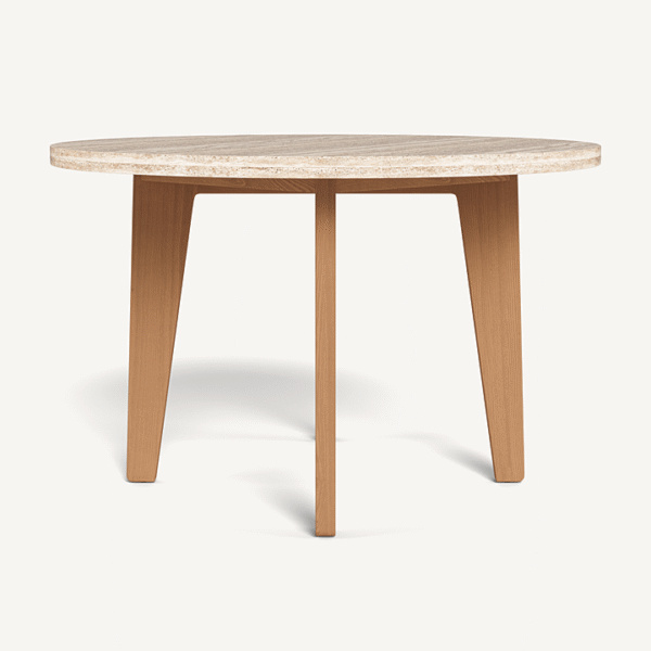 “MLB Teak Round Dining Table 1200 by Harbour – circular teak table with minimalist design”