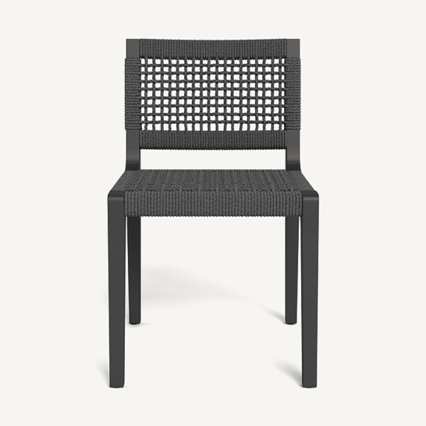 “MLB Armless Dining Chair in aluminum by Harbour – versatile contemporary chair for patio or terrace”