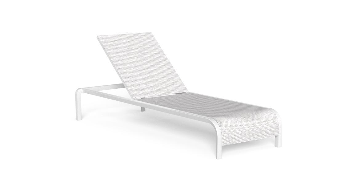 Modern Milo Sunbed by Marco Acerbis for Talentispa, high-end Italian outdoor furniture for Royal Oak, Michigan.