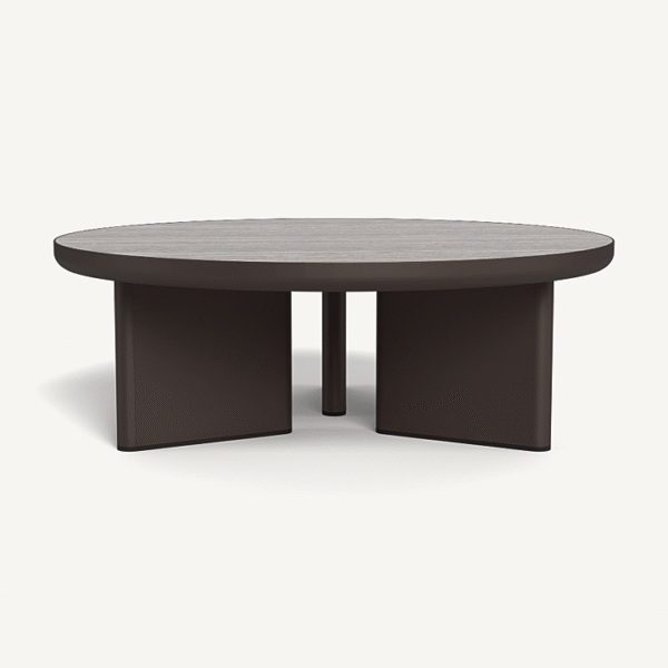 “Moab Round Coffee Table by Harbour – sculptural round table with minimalist design and solid form”