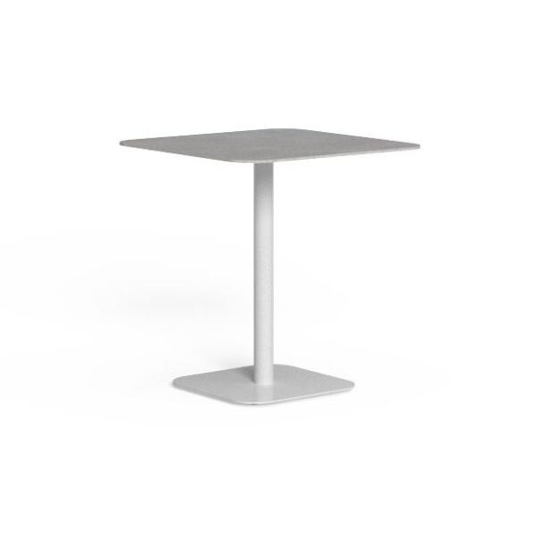 Modern square outdoor dining table, Talenti Moon//Alu, Royal Oak, Michigan.