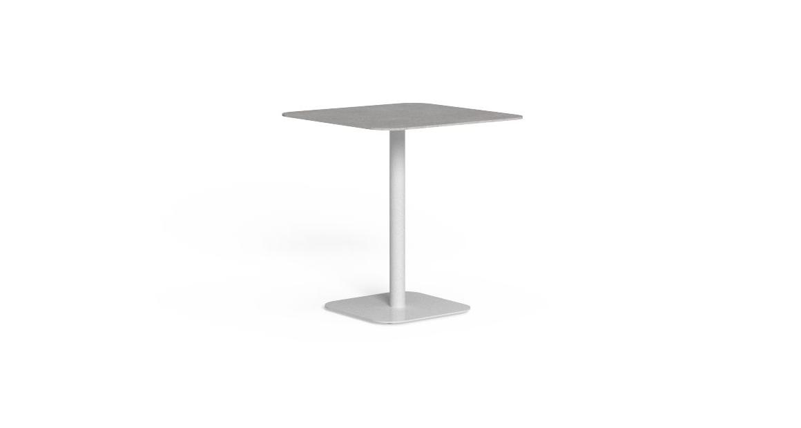 Modern square outdoor dining table, Talenti Moon//Alu, Royal Oak, Michigan.